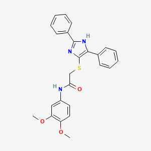 N-(3,4-dimethoxyphenyl)-2-[(2,5-diphenyl-1H-imidazol-4-yl)sulfanyl]acetamide