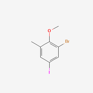 molecular formula C8H8BrIO B2826367 2-Bromo-4-iodo-6-methylanisole CAS No. 1820675-25-9