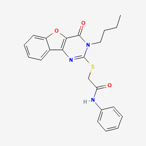 2-[(3-butyl-4-oxo-[1]benzofuro[3,2-d]pyrimidin-2-yl)sulfanyl]-N-phenylacetamide
