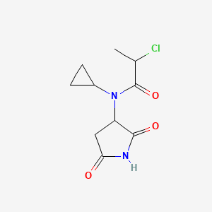 2-Chloro-N-cyclopropyl-N-(2,5-dioxopyrrolidin-3-yl)propanamide
