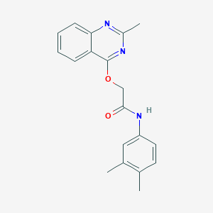 molecular formula C19H19N3O2 B2826378 N-(3,4-dimethylphenyl)-2-[(2-methylquinazolin-4-yl)oxy]acetamide CAS No. 1031993-09-5