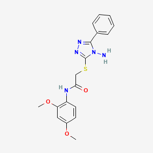 2-[(4-amino-5-phenyl-4H-1,2,4-triazol-3-yl)sulfanyl]-N-(2,4-dimethoxyphenyl)acetamide