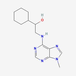 molecular formula C14H21N5O B2826388 1-cyclohexyl-2-[(9-methyl-9H-purin-6-yl)amino]ethan-1-ol CAS No. 2380009-73-2
