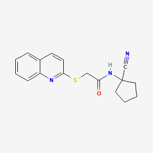 N-(1-cyanocyclopentyl)-2-quinolin-2-ylsulfanylacetamide