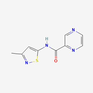 molecular formula C9H8N4OS B2826439 N-(3-methyl-1,2-thiazol-5-yl)pyrazine-2-carboxamide CAS No. 1207011-04-8