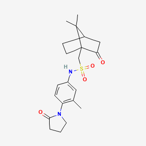 1-(7,7-dimethyl-2-oxobicyclo[2.2.1]heptan-1-yl)-N-(3-methyl-4-(2-oxopyrrolidin-1-yl)phenyl)methanesulfonamide