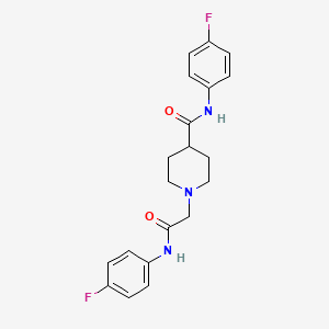 molecular formula C20H21F2N3O2 B2826445 N-(4-fluorophenyl)-1-(2-((4-fluorophenyl)amino)-2-oxoethyl)piperidine-4-carboxamide CAS No. 942006-10-2