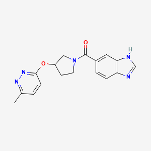 (1H-benzo[d]imidazol-5-yl)(3-((6-methylpyridazin-3-yl)oxy)pyrrolidin-1-yl)methanone