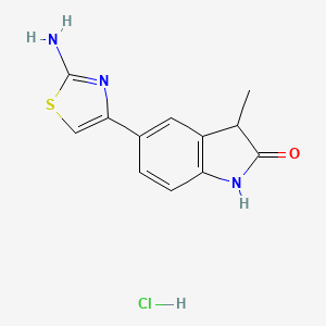 5-(2-amino-1,3-thiazol-4-yl)-3-methyl-2,3-dihydro-1H-indol-2-one hydrochloride