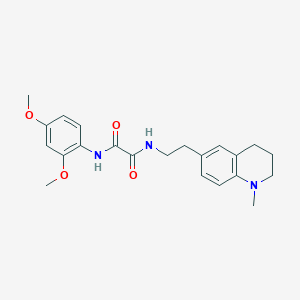 molecular formula C22H27N3O4 B2826463 N'-(2,4-dimethoxyphenyl)-N-[2-(1-methyl-1,2,3,4-tetrahydroquinolin-6-yl)ethyl]ethanediamide CAS No. 946312-04-5