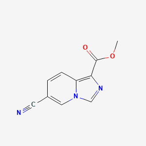 molecular formula C10H7N3O2 B2826481 Methyl 6-cyanoimidazo[1,5-a]pyridine-1-carboxylate CAS No. 1427419-15-5