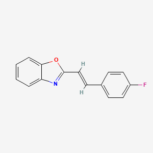 B2826491 2-[(E)-2-(4-fluorophenyl)ethenyl]-1,3-benzoxazole CAS No. 144154-58-5