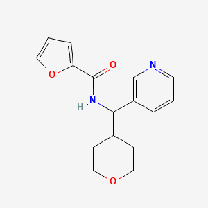 molecular formula C16H18N2O3 B2826499 N-[(oxan-4-yl)(pyridin-3-yl)methyl]furan-2-carboxamide CAS No. 2034591-36-9