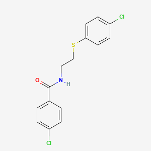 4-chloro-N-[2-(4-chlorophenyl)sulfanylethyl]benzamide
