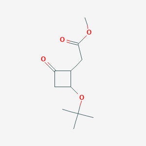 molecular formula C11H18O4 B2826627 Methyl 2-[2-(tert-butoxy)-4-oxocyclobutyl]acetate CAS No. 2169461-43-0