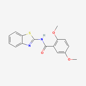 molecular formula C16H14N2O3S B2826629 N-(1,3-benzothiazol-2-yl)-2,5-dimethoxybenzamide CAS No. 927095-93-0