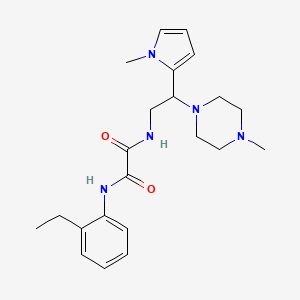 molecular formula C22H31N5O2 B2826646 N'-(2-ethylphenyl)-N-[2-(1-methyl-1H-pyrrol-2-yl)-2-(4-methylpiperazin-1-yl)ethyl]ethanediamide CAS No. 1049380-09-7