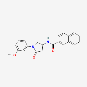 molecular formula C22H20N2O3 B2826647 N-[1-(3-methoxyphenyl)-5-oxopyrrolidin-3-yl]naphthalene-2-carboxamide CAS No. 896272-49-4