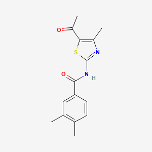 N-(5-acetyl-4-methylthiazol-2-yl)-3,4-dimethylbenzamide