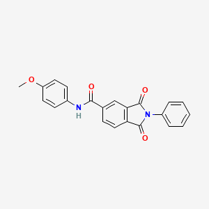 molecular formula C22H16N2O4 B2826728 N-(4-methoxyphenyl)-1,3-dioxo-2-phenyl-2,3-dihydro-1H-isoindole-5-carboxamide CAS No. 684227-14-3