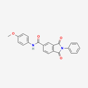 N-(4-methoxyphenyl)-1,3-dioxo-2-phenylisoindole-5-carboxamide