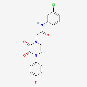 N-(3-chlorophenyl)-2-[4-(4-fluorophenyl)-2,3-dioxopyrazin-1-yl]acetamide