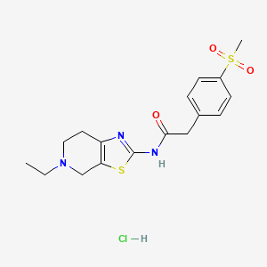 N-(5-ethyl-4,5,6,7-tetrahydrothiazolo[5,4-c]pyridin-2-yl)-2-(4-(methylsulfonyl)phenyl)acetamide hydrochloride