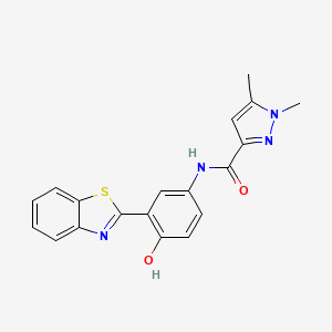 N-(3-(benzo[d]thiazol-2-yl)-4-hydroxyphenyl)-1,5-dimethyl-1H-pyrazole-3-carboxamide