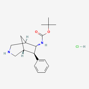Tert-butyl N-[(1R,5R,6R,7R)-7-phenyl-3-azabicyclo[3.2.1]octan-6-yl]carbamate;hydrochloride