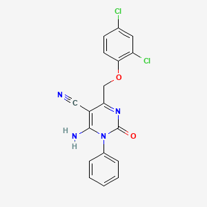 6-Amino-4-[(2,4-dichlorophenoxy)methyl]-2-oxo-1-phenyl-1,2-dihydro-5-pyrimidinecarbonitrile