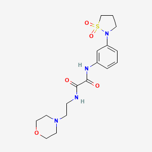 molecular formula C17H24N4O5S B2826745 N1-(3-(1,1-dioxidoisothiazolidin-2-yl)phenyl)-N2-(2-morpholinoethyl)oxalamide CAS No. 1105206-67-4