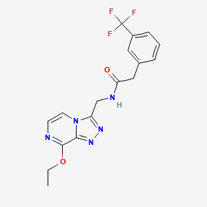 molecular formula C17H16F3N5O2 B2826753 N-((8-ethoxy-[1,2,4]triazolo[4,3-a]pyrazin-3-yl)methyl)-2-(3-(trifluoromethyl)phenyl)acetamide CAS No. 2034599-42-1