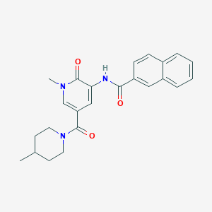 N-(1-methyl-5-(4-methylpiperidine-1-carbonyl)-2-oxo-1,2-dihydropyridin-3-yl)-2-naphthamide