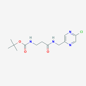 molecular formula C13H19ClN4O3 B2826794 tert-butyl N-(2-{[(5-chloropyrazin-2-yl)methyl]carbamoyl}ethyl)carbamate CAS No. 2094584-69-5