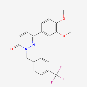 6-(3,4-Dimethoxyphenyl)-2-[[4-(trifluoromethyl)phenyl]methyl]pyridazin-3-one