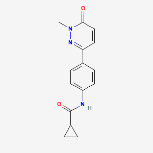 N-(4-(1-methyl-6-oxo-1,6-dihydropyridazin-3-yl)phenyl)cyclopropanecarboxamide