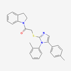 1-(indolin-1-yl)-2-((1-(o-tolyl)-5-(p-tolyl)-1H-imidazol-2-yl)thio)ethanone