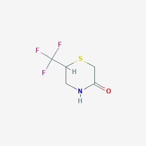 molecular formula C5H6F3NOS B2826818 6-(Trifluoromethyl)thiomorpholin-3-one CAS No. 1934491-30-1