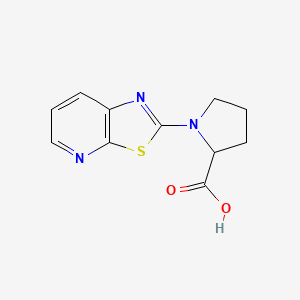 molecular formula C11H11N3O2S B2826837 1-[1,3]Thiazolo[5,4-b]pyridin-2-ylproline CAS No. 1086612-64-7