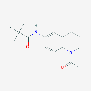 molecular formula C16H22N2O2 B2826867 N-(1-acetyl-1,2,3,4-tetrahydroquinolin-6-yl)pivalamide CAS No. 941915-28-2