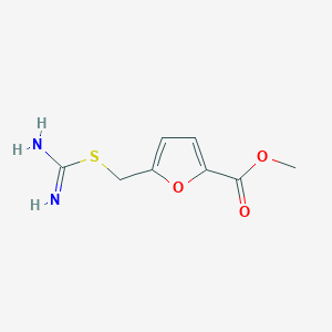 molecular formula C8H10N2O3S B2826884 Methyl 5-[(carbamimidoylsulfanyl)methyl]furan-2-carboxylate CAS No. 448906-84-1