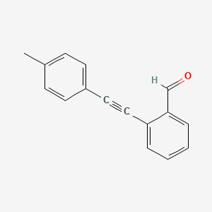 molecular formula C16H12O B2826886 2-(p-Tolylethynyl)benzaldehyde CAS No. 189008-33-1