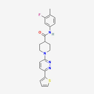 N-(3-fluoro-4-methylphenyl)-1-(6-(thiophen-2-yl)pyridazin-3-yl)piperidine-4-carboxamide