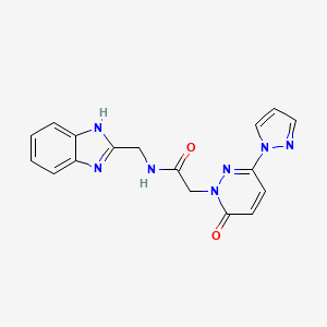 N-((1H-benzo[d]imidazol-2-yl)methyl)-2-(6-oxo-3-(1H-pyrazol-1-yl)pyridazin-1(6H)-yl)acetamide