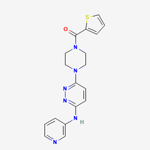 (4-(6-(Pyridin-3-ylamino)pyridazin-3-yl)piperazin-1-yl)(thiophen-2-yl)methanone