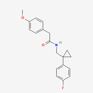 molecular formula C19H20FNO2 B2826896 N-((1-(4-fluorophenyl)cyclopropyl)methyl)-2-(4-methoxyphenyl)acetamide CAS No. 1049411-88-2