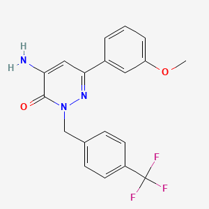4-amino-6-(3-methoxyphenyl)-2-(4-(trifluoromethyl)benzyl)pyridazin-3(2H)-one