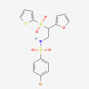 4-bromo-N-(2-(furan-2-yl)-2-(thiophen-2-ylsulfonyl)ethyl)benzenesulfonamide