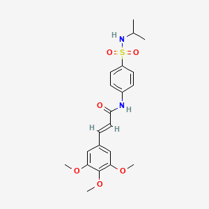 (E)-N-(4-(N-isopropylsulfamoyl)phenyl)-3-(3,4,5-trimethoxyphenyl)acrylamide