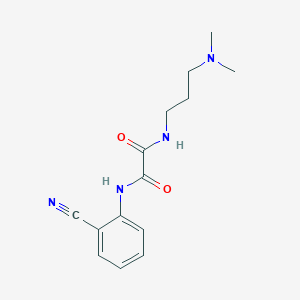 molecular formula C14H18N4O2 B2826931 N1-(2-cyanophenyl)-N2-(3-(dimethylamino)propyl)oxalamide CAS No. 898349-56-9